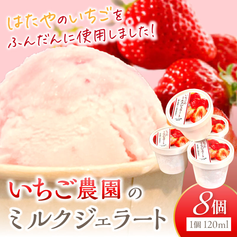 はたやのいちごミルクジェラート　8個セット